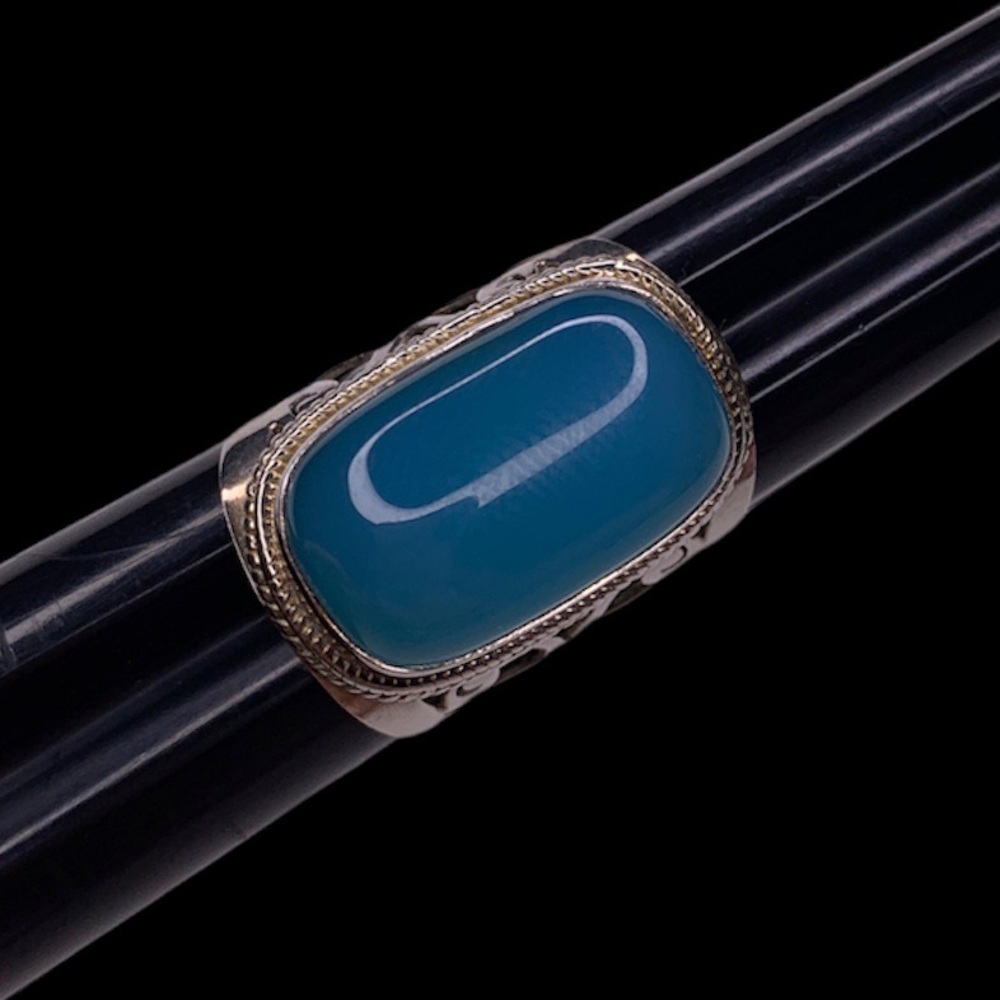 Israeli Artisan 925 SS Kendra Hemimorphite Ring Size 7.5